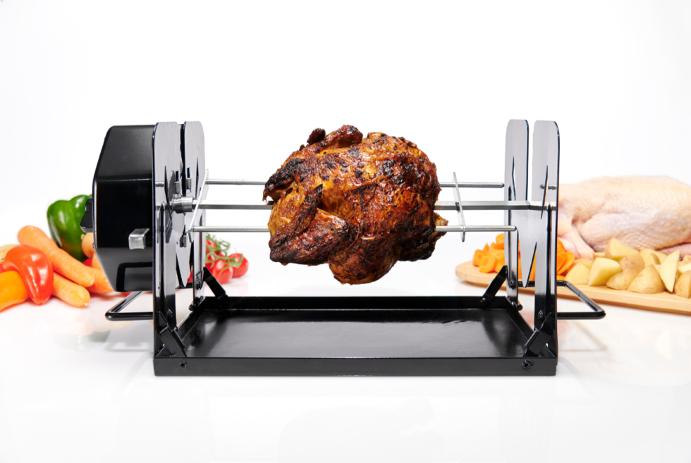 Cook meals rotisserie style anywhere and anytime with the ROTO-Q 360