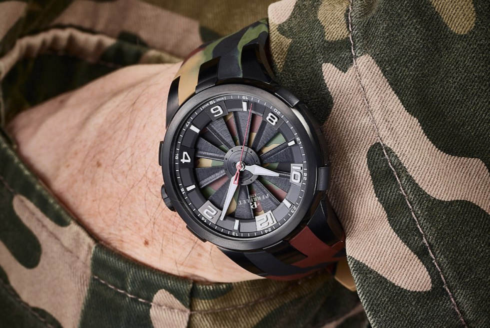 The limited-edition Turbine Camo is a stunning addition to Perrelet’s iconic lineup