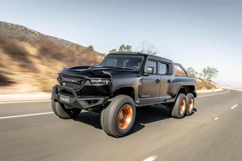 Enjoy luxury and protection aboard the Rezvani Hercules 6x6 Military