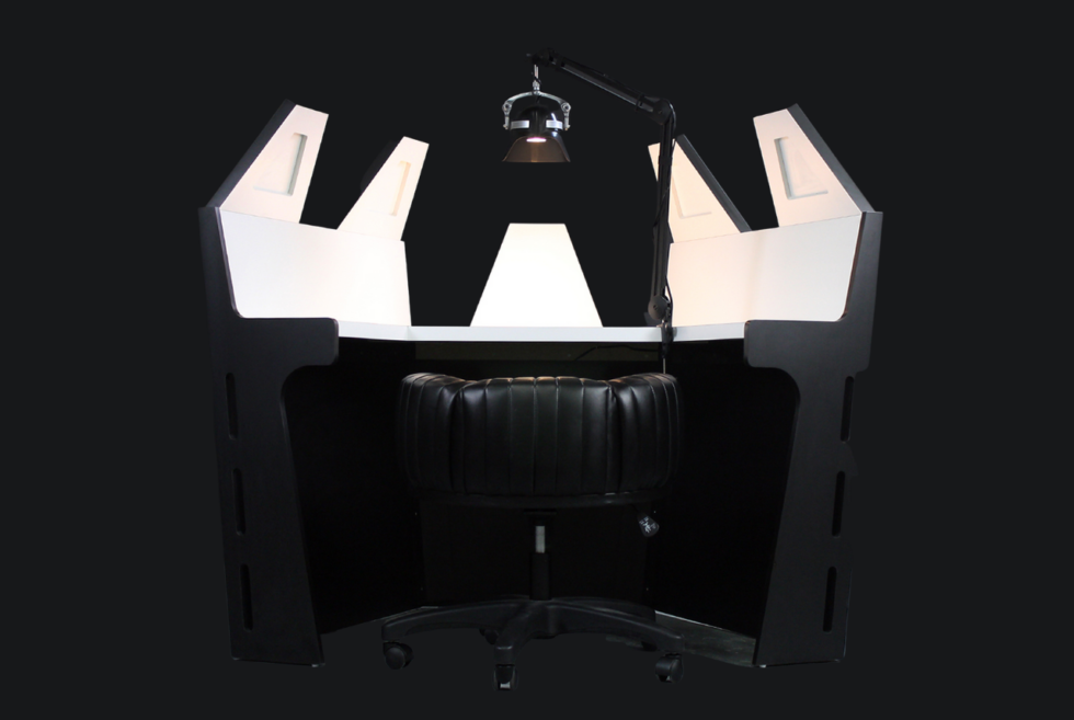 This custom Darth Vader Meditation Chamber desk set from Regal Robot rocks