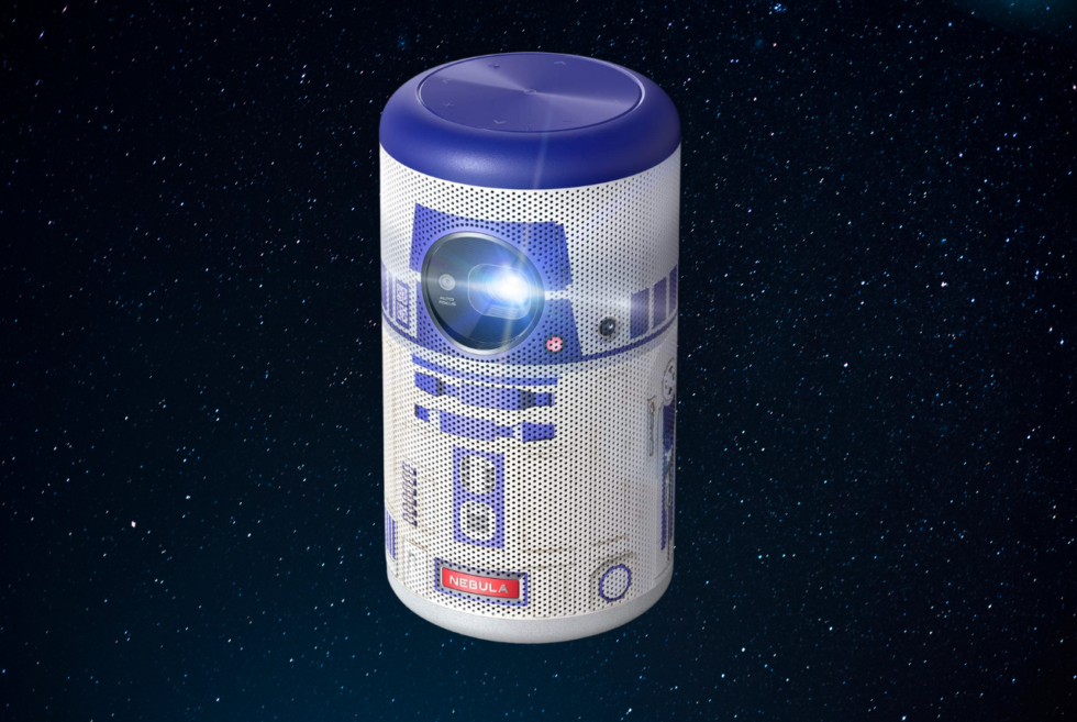 This Nebula Capsule II portable projector gets an R2-D2 makeover for Star Wars Day