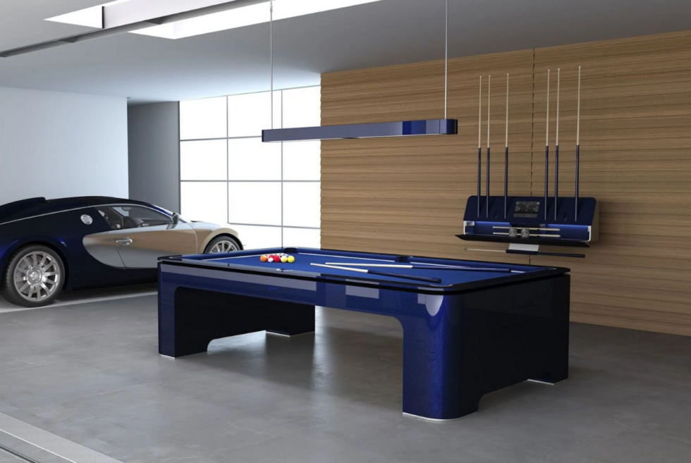 Bugatti is collaborating with IXO to build this beautiful carbon fiber pool table
