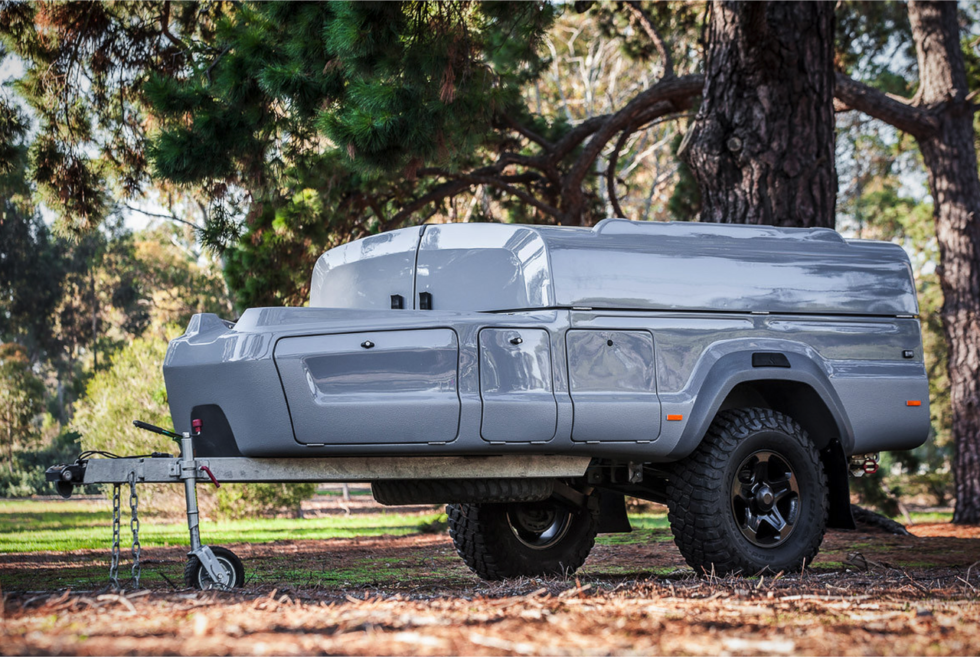 The Kerfton camper trailer has enough space to comfortably sleep a large group