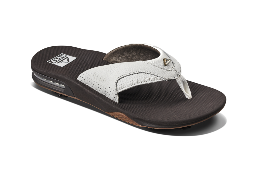 Reef's signature bottle opener remains intact on its Spackler golf sandals | Men's Gear