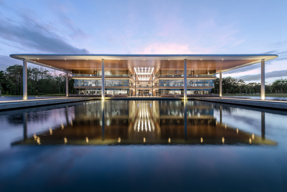The new PGA TOUR HQ embodies transparency via open spaces and natural lighting