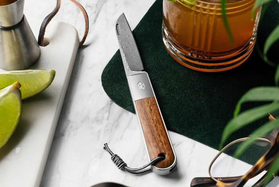 The James Brand Brings the Beauty of Rosewood + Damasteel To Its Knife Collection