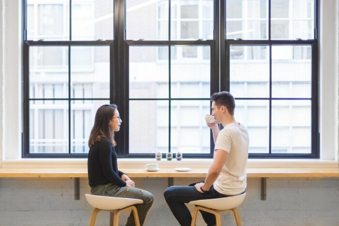 Open body language