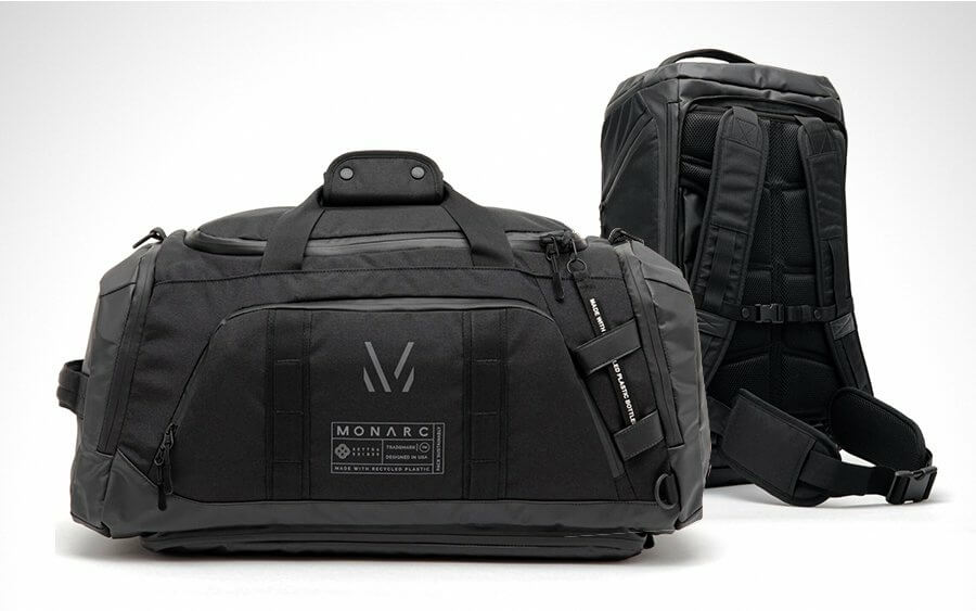 The MONARC Settra Duffel Backpack: Made with 50 Recycled Plastic Bottles