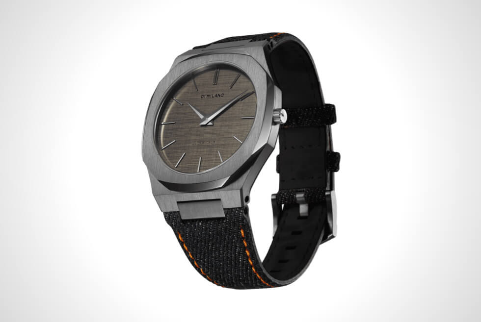 The Grunge Denim From D1 Milano’s Ultra Thin Collection Is A Classy Timepiece