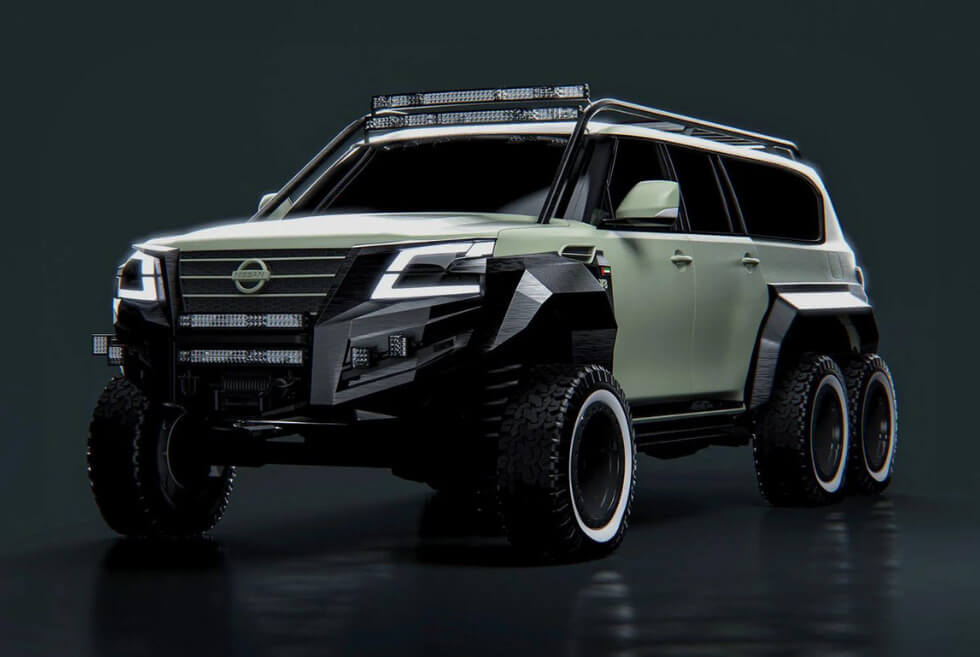 Designer Nazar Eisa Turns The Nissan Patrol Into A 6×6 Beast For This Concept
