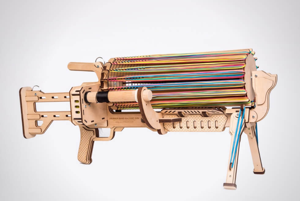 Fire Up To 14 Shots A Second With The Rubber Band Machine Gun By WoodNBoom