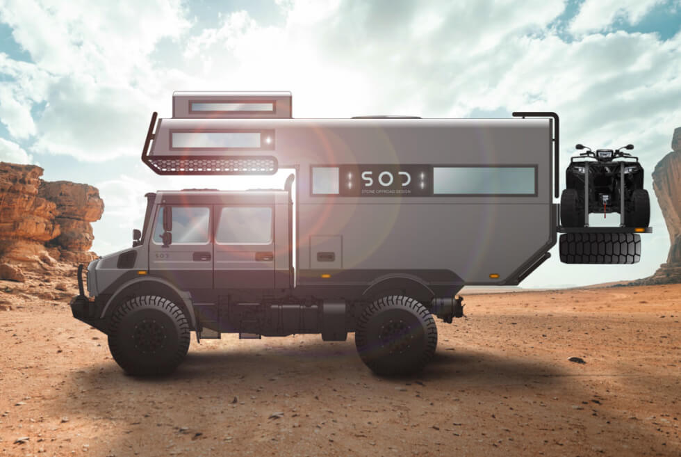 The RISE From SOD Turns A Mercedes-Benz Unimog Into A Luxury Camper