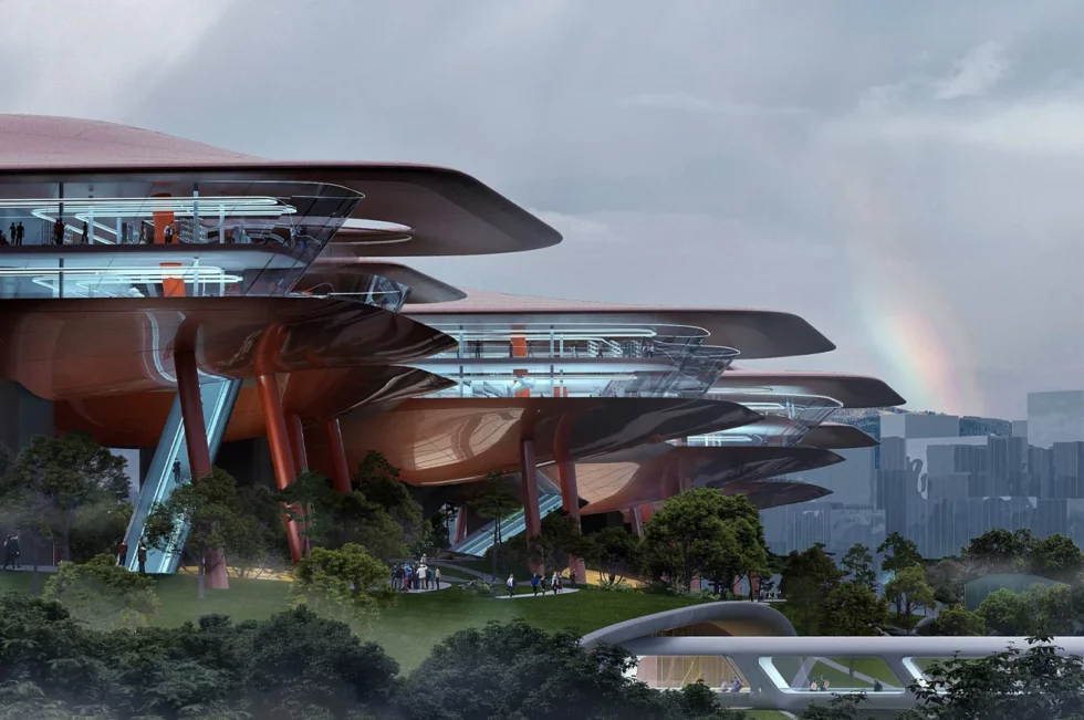 The Chongqing Cuntan International Cruise Center Looks Like A Futuristic Spaceport