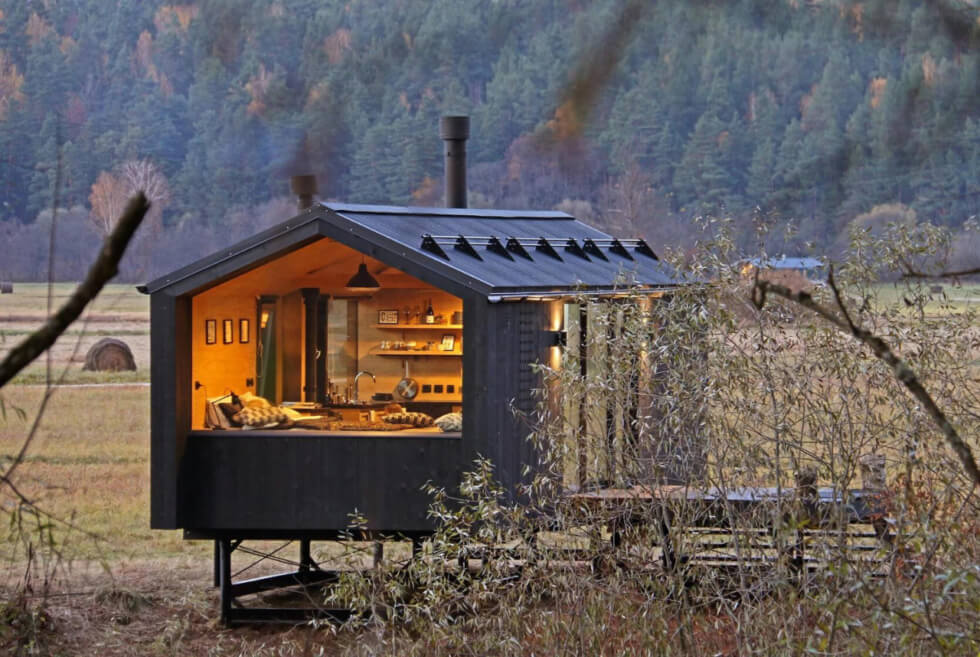 Bio Architects Designed TOPOL 27 To Be A Fully-Furnished Prefab Cabin