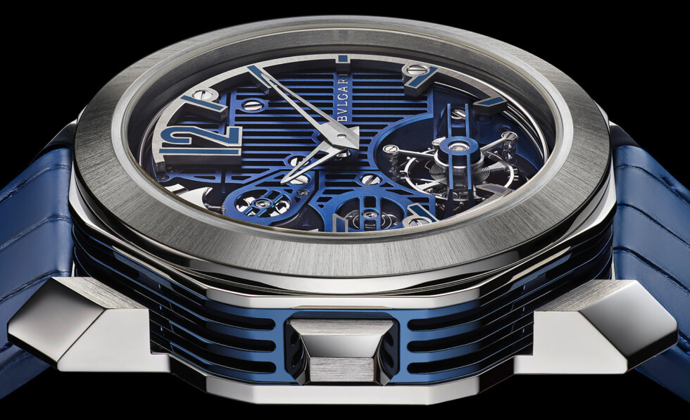 Octa Roma Blue Carillon Tourbillon pusher