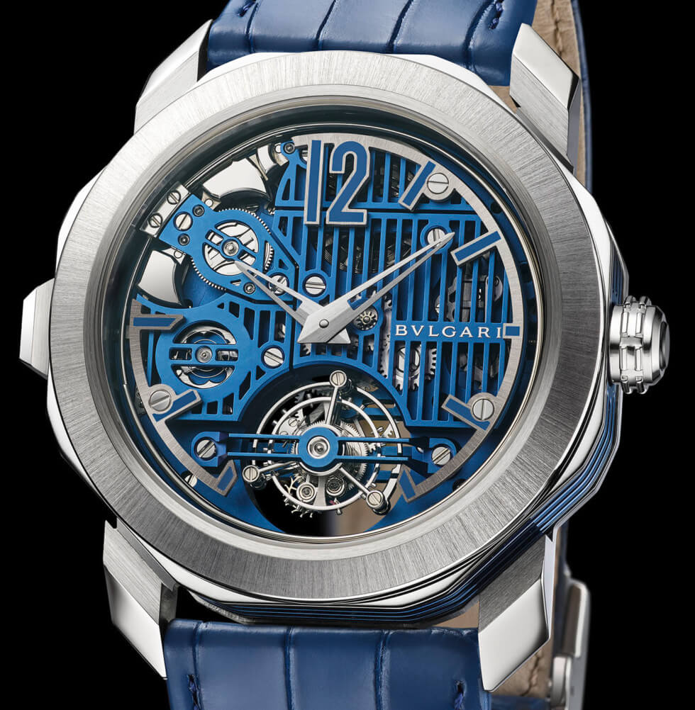 Octa Roma Blue Carillon Tourbillon dial