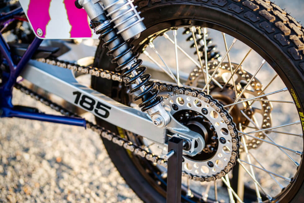 Suzuki TS185 rear wheel