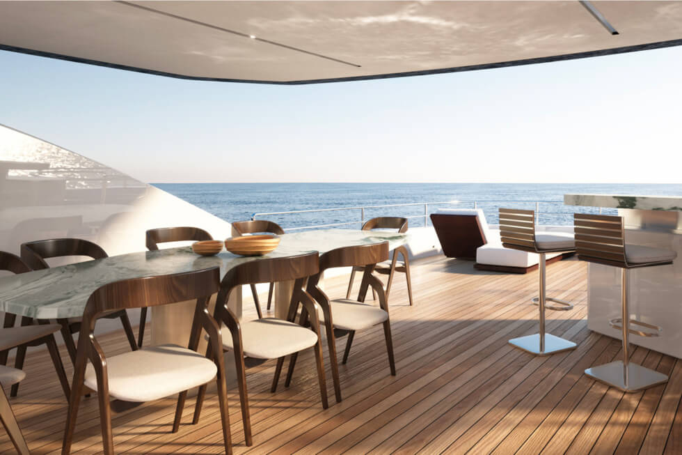 Magellano 30 Metri dining area