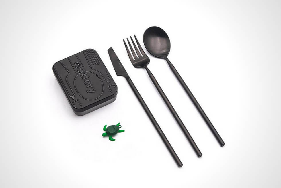 The Outlery Cutlery Set Unpacks Into Tiny Pieces For Compact Carry
