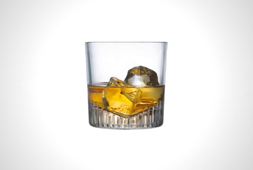 The NUDE Glass Caldera Whiskey Glass Boasts A Sophisticated Edge