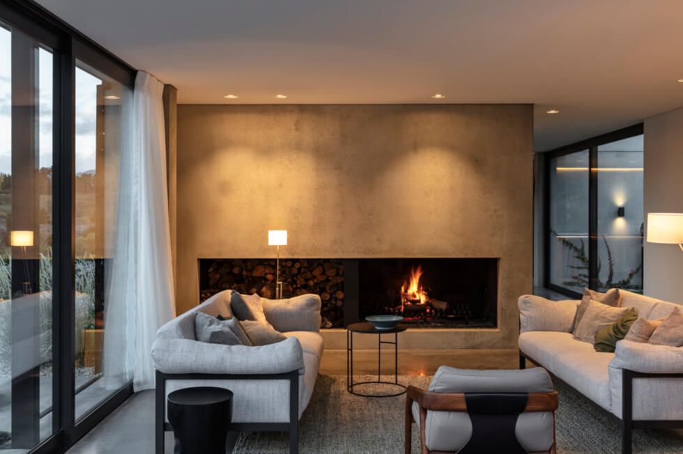 Black Quail House fireplace