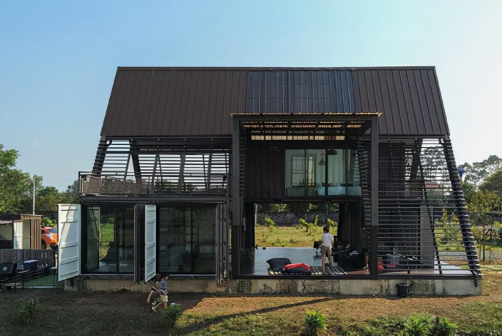 The Container Cabin Sits On A Former Paddy Field In Thailand