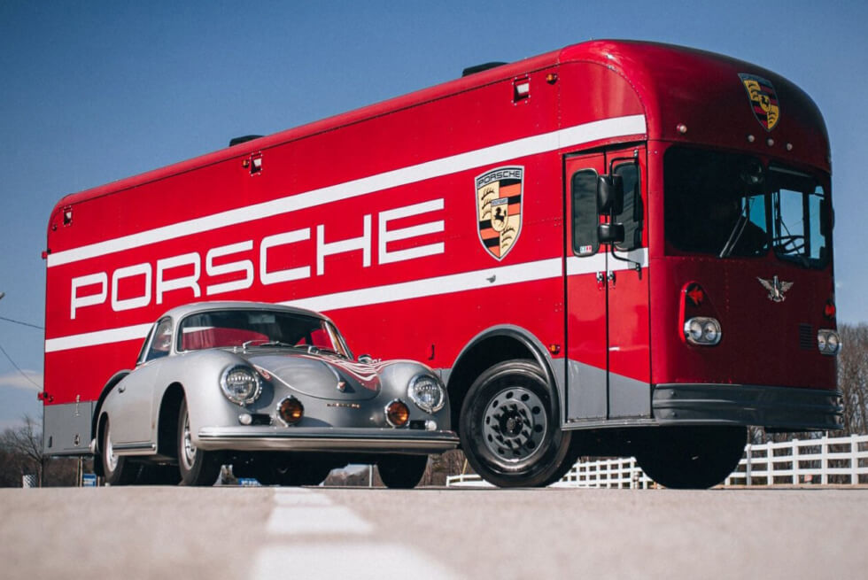 This Porsche-Themed 1963 Gillig Model 590 Bus Just Sold For $340,000