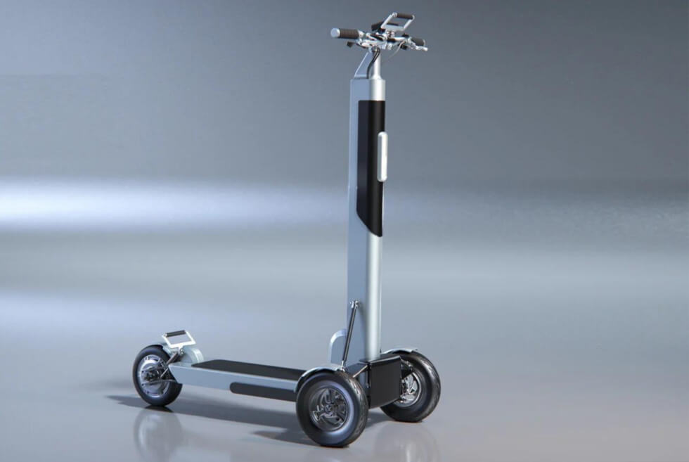 The Zipper Kick Scooter Folds Down With A Press Of A Button