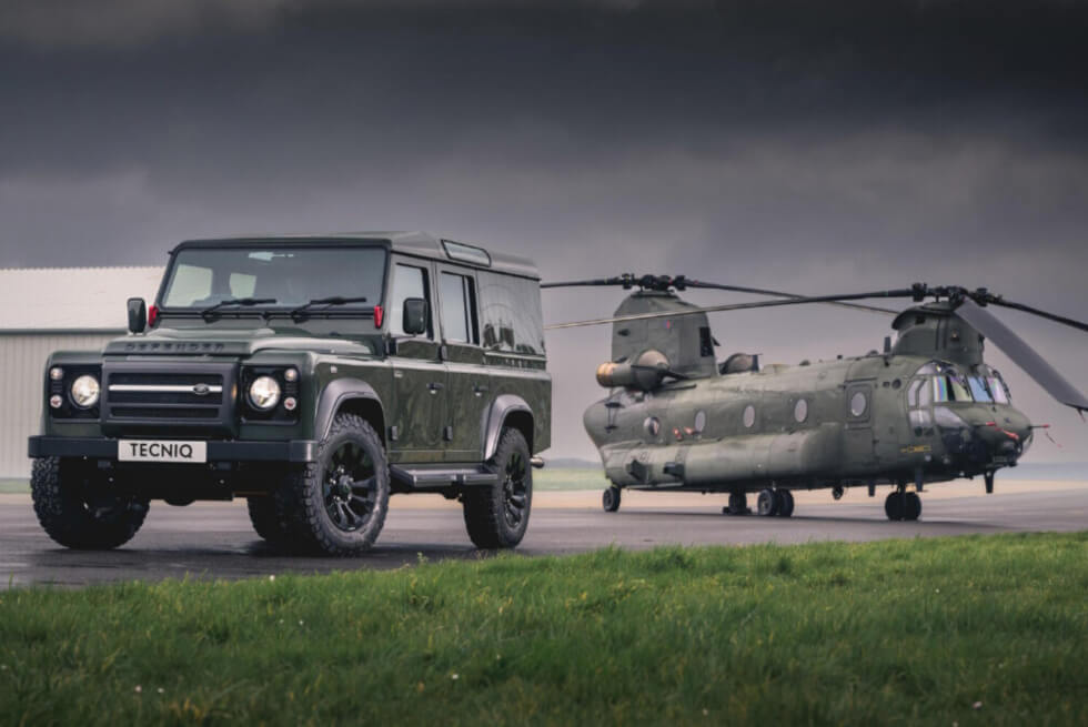 TECNIQ Dedicates This One-Off Q40 Defender To The Royal Air Forces’ Chinook