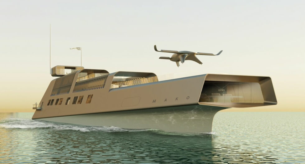 The Mako Is A Sleek 393-Foot Explorer Yacht Concept That Prioritizes Sustainability