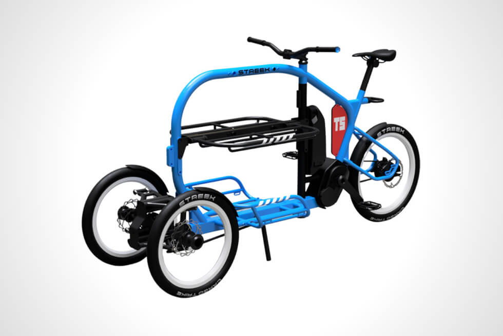 STREEK: Stroke Design Presents A Modular Compact Cargo Trike With Electric Assist