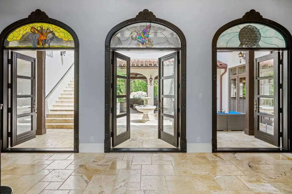 Golden Oak Estate stained glass