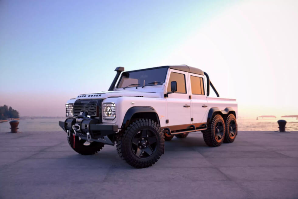 White Rhino: Classic Overland’s Latest Custom Build Is This 6×6 Land Rover Defender