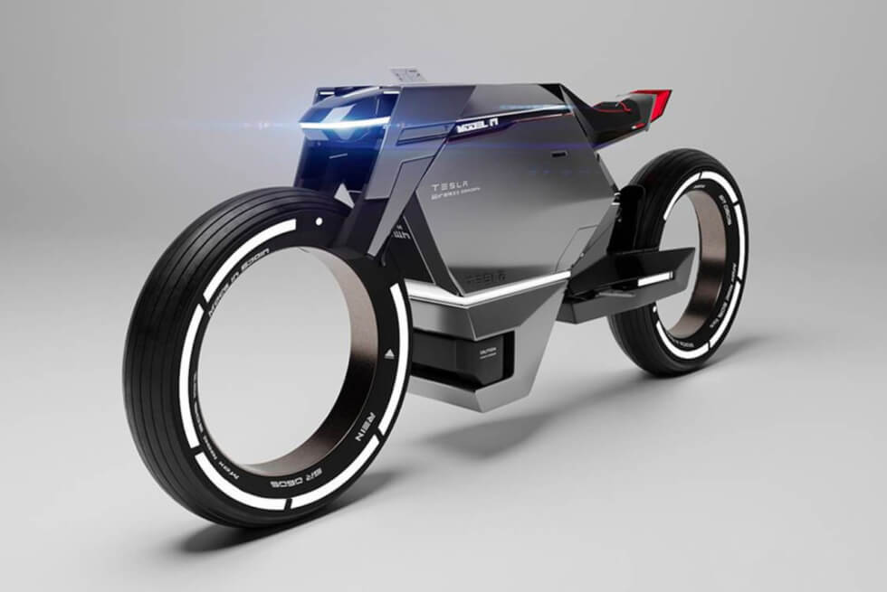 Tesla Model M Concept: An Electric Superbike With Cybertruck Vibes