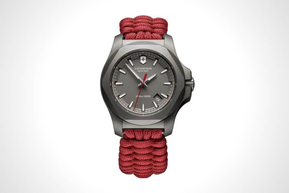 This Victorinox I.N.O.X Titanium Looks Classy And Rugged With Its Red Paracord Strap