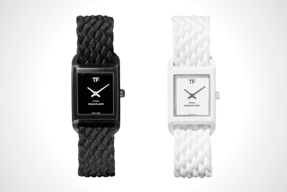 Tom Ford’s 004 Is A Rectangular Quartz Timepice Crafted Out Of Ocean Plastic