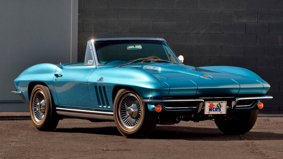 This 1965 Chevrolet Corvette Open-Top In Nassau Blue And White Packs Classy Charisma
