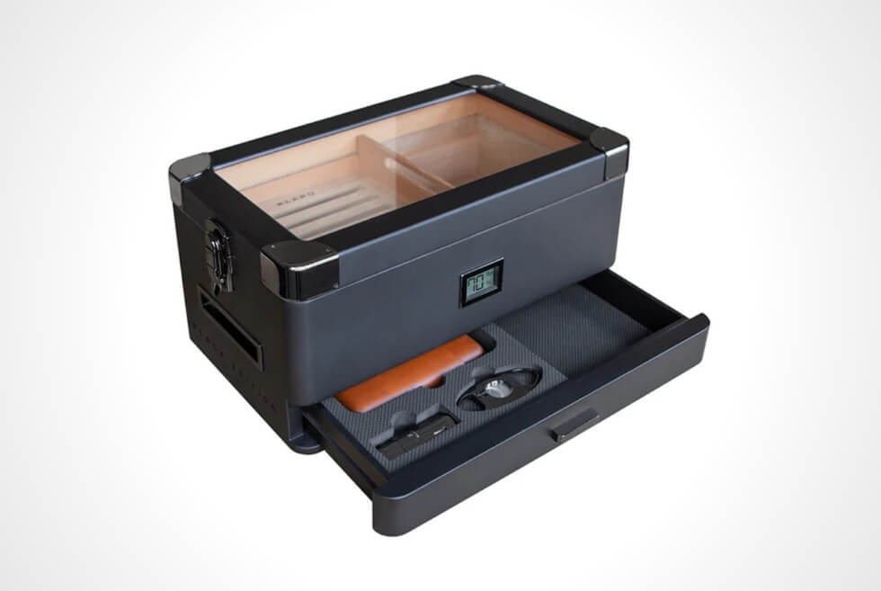 Keep Your Precious Cigars Fresh With Case Elegance?s Military Humidor in Black