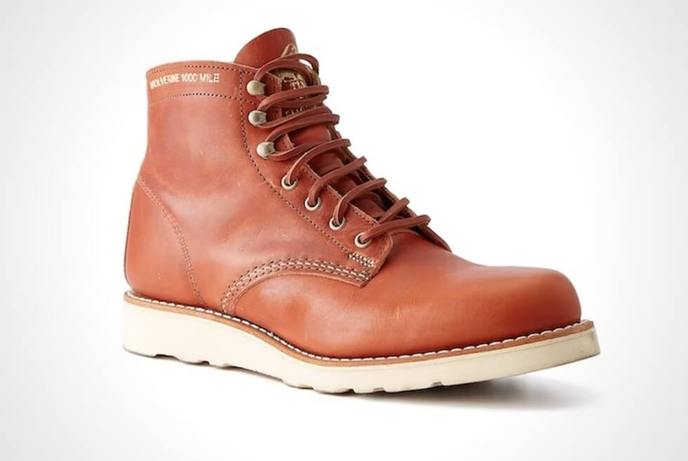 The Wolverine Huckberry x Buffalo Trace 1000 Mile Boot Boasts Bourbon-Hued Leather Uppers