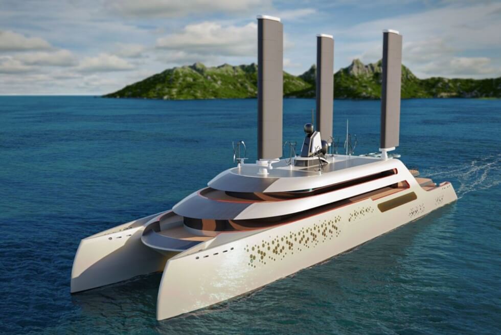 Albatross: A Catamaran Concept That Can Harness Green Energy From Various Sources