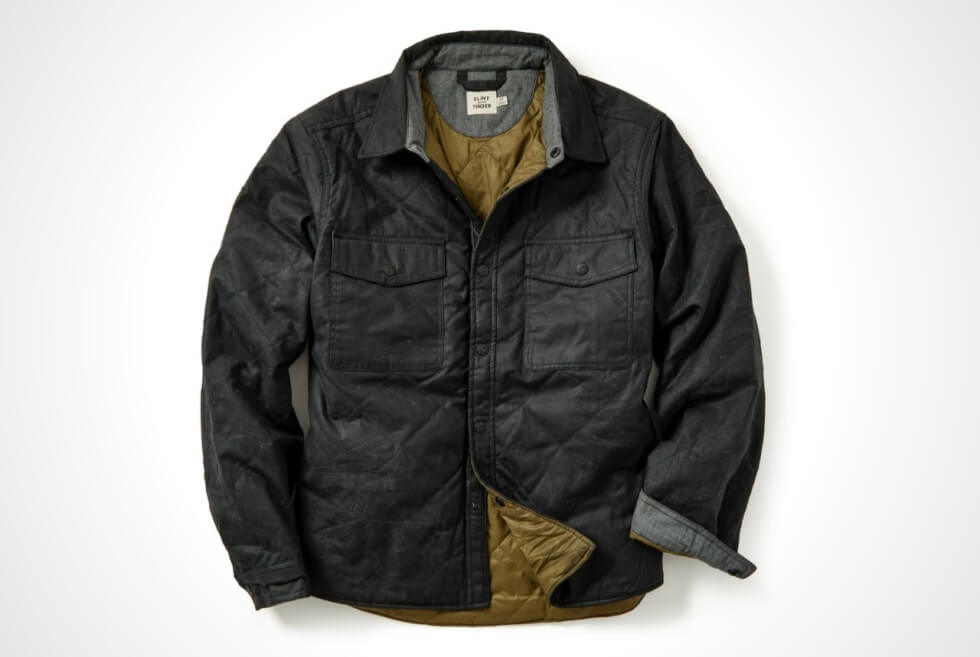 Look Your Best In The Cold With Flint and Tinder’s Quilted Waxed Shirt Jacket