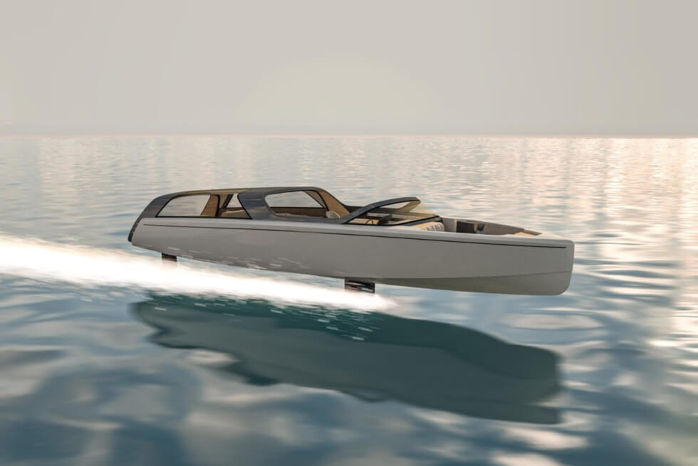 Cockwells Introduces A 39-Foot Electric Hydrofoil Tender Concept Called The Alte Volare