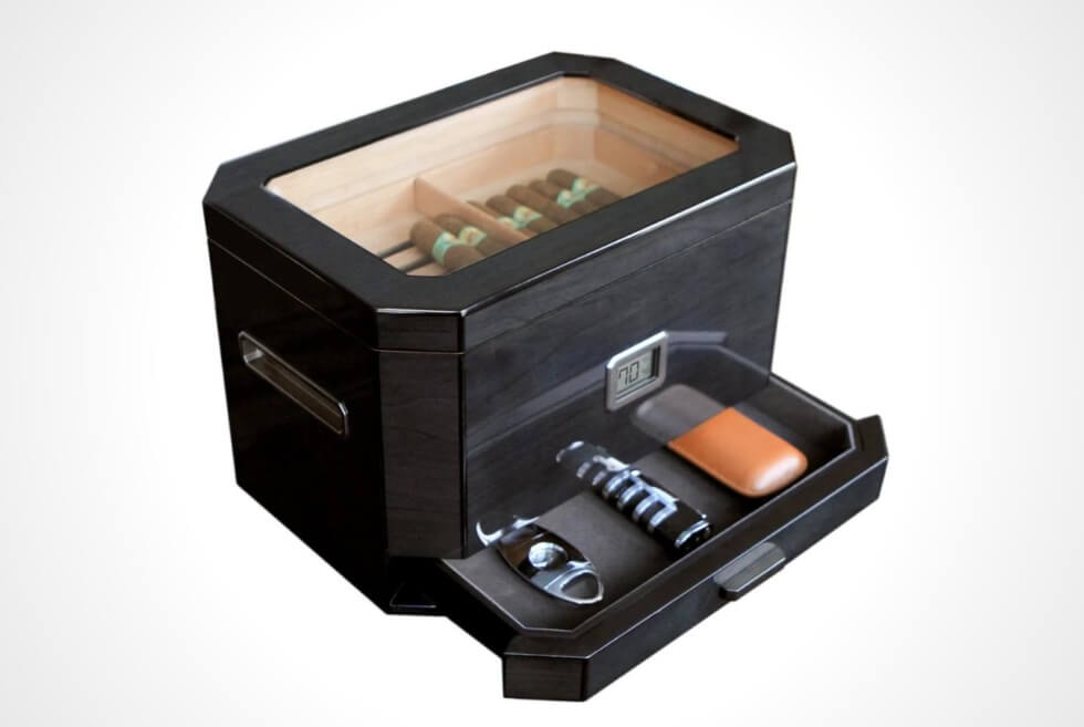 Case Elegance’s Octodor Glass Top Humidor Ensures Your Cigars Stay Fresh