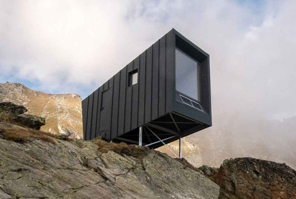 The Bivacco Brédy Cabin Is Cantilevered On A Rock Slab In Italy’s Vertosan Valley