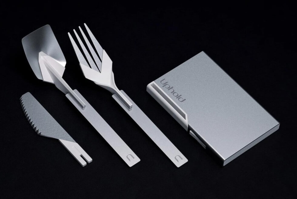 The Card-Sized Uphold Cutlery Kit Packs A Fork, Knife, and Spoon