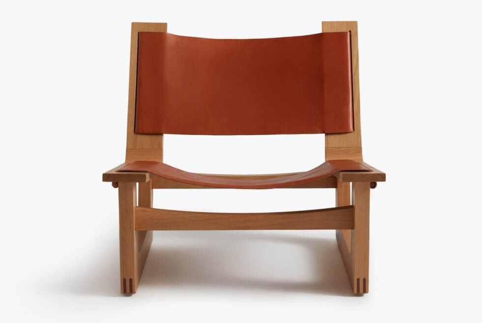 The Parachute Leather Sling Chair Uses A Single Leather Hide