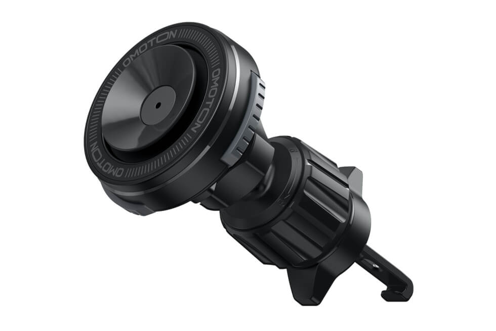 omoton o-mag drivesafe, magsafe car mount, air vent phone holder