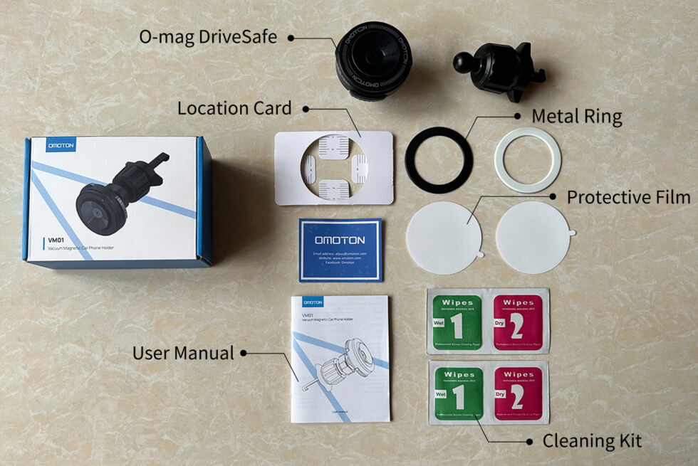 omoton o-mag drivesafe, magsafe car mount, air vent phone holder
