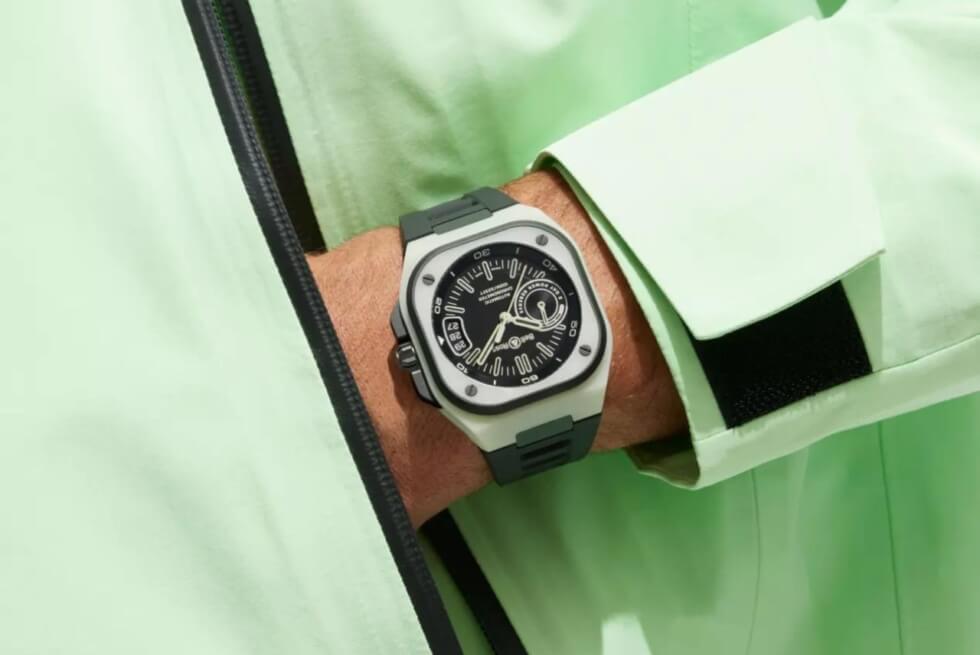 The Bell & Ross BR-X5 Green Lum Glows Vibrantly In The Dark