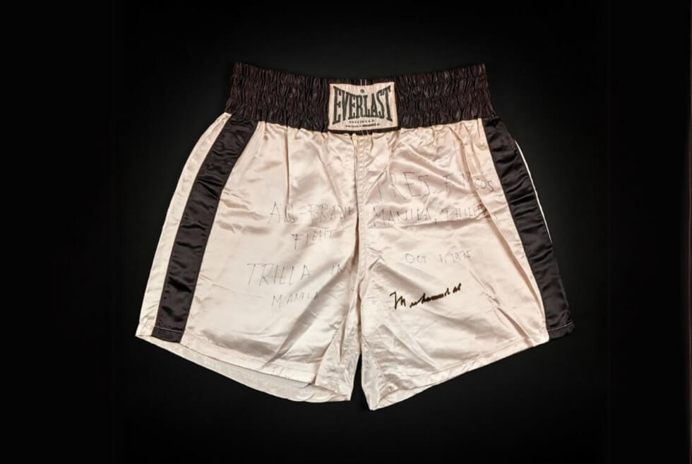 Muhammad Ali’s Fight-Worn Boxing Trunks Is Auctioned For $6M